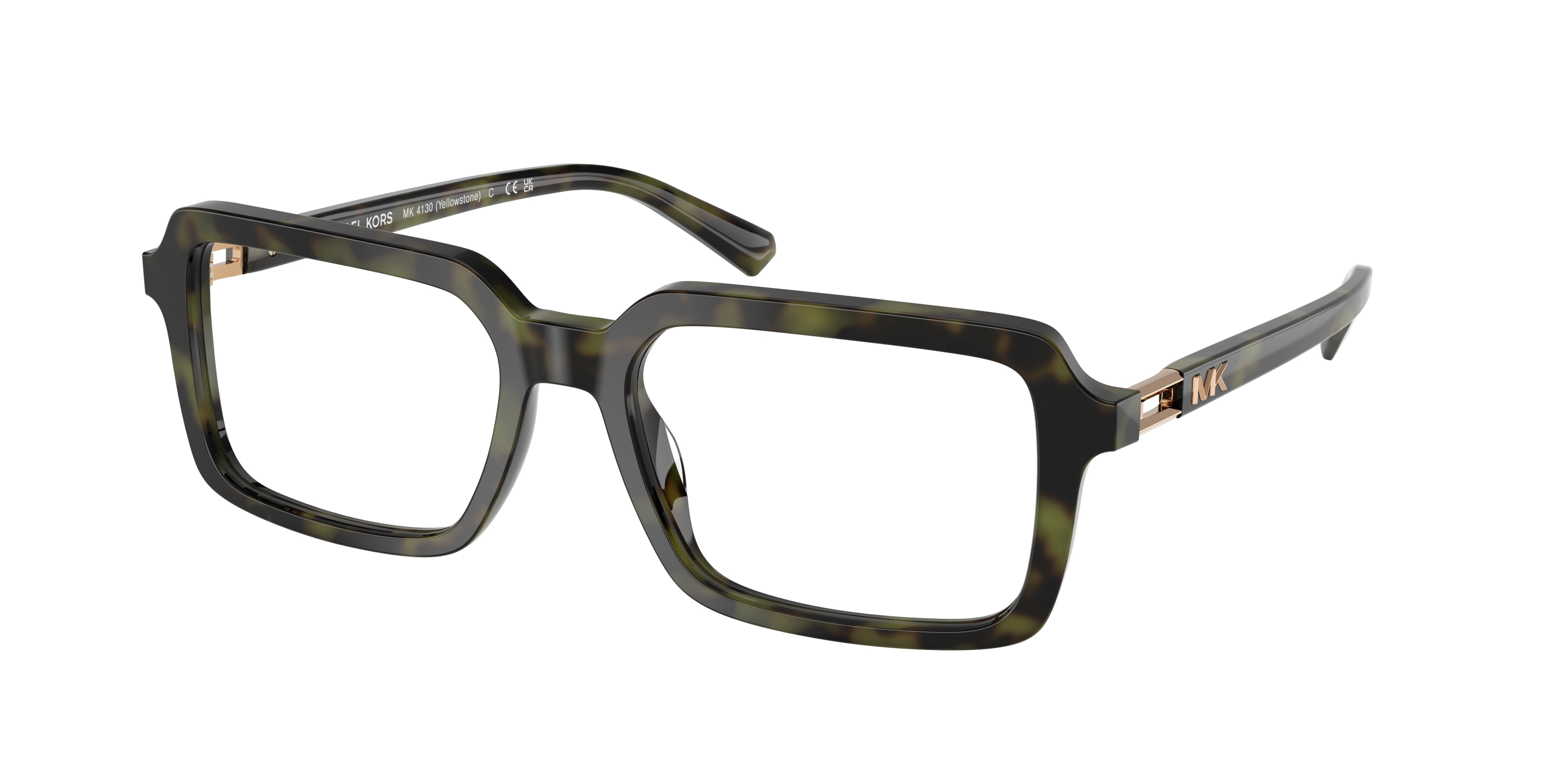 Michael Kors Herren MK4130 Yellowstone 3943 Optische Fassungen Acetat GrüN Transparent Quadratisch Normal-image